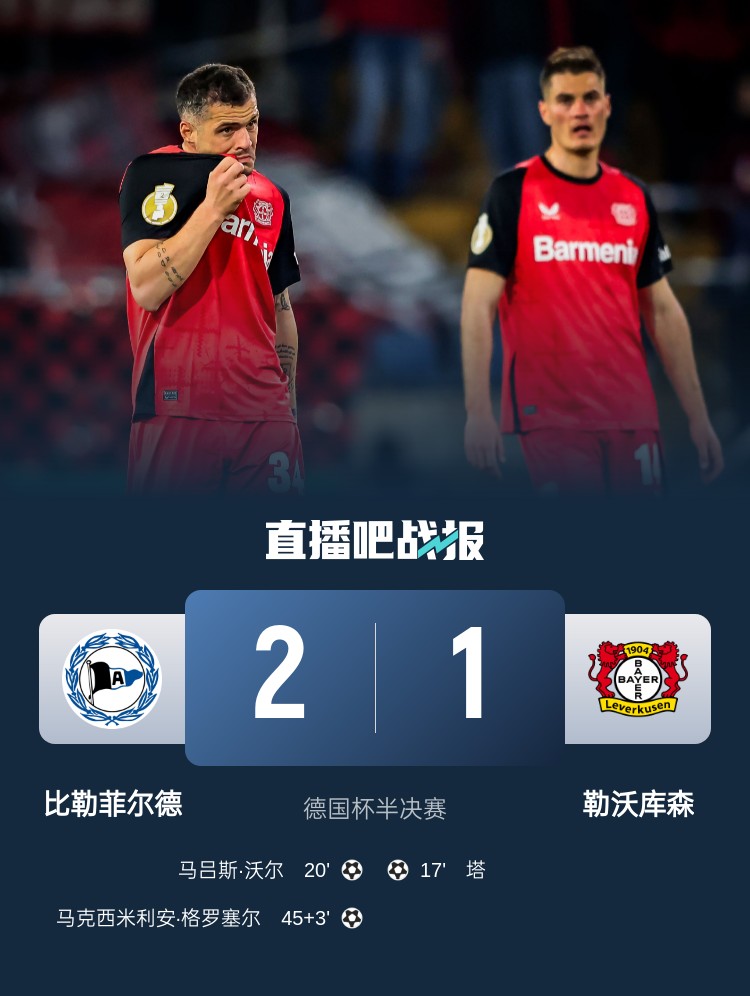比勒菲爾德是史上第4支晉級(jí)德國(guó)杯決賽的德丙球隊(duì)，此前3隊(duì)未奪冠
